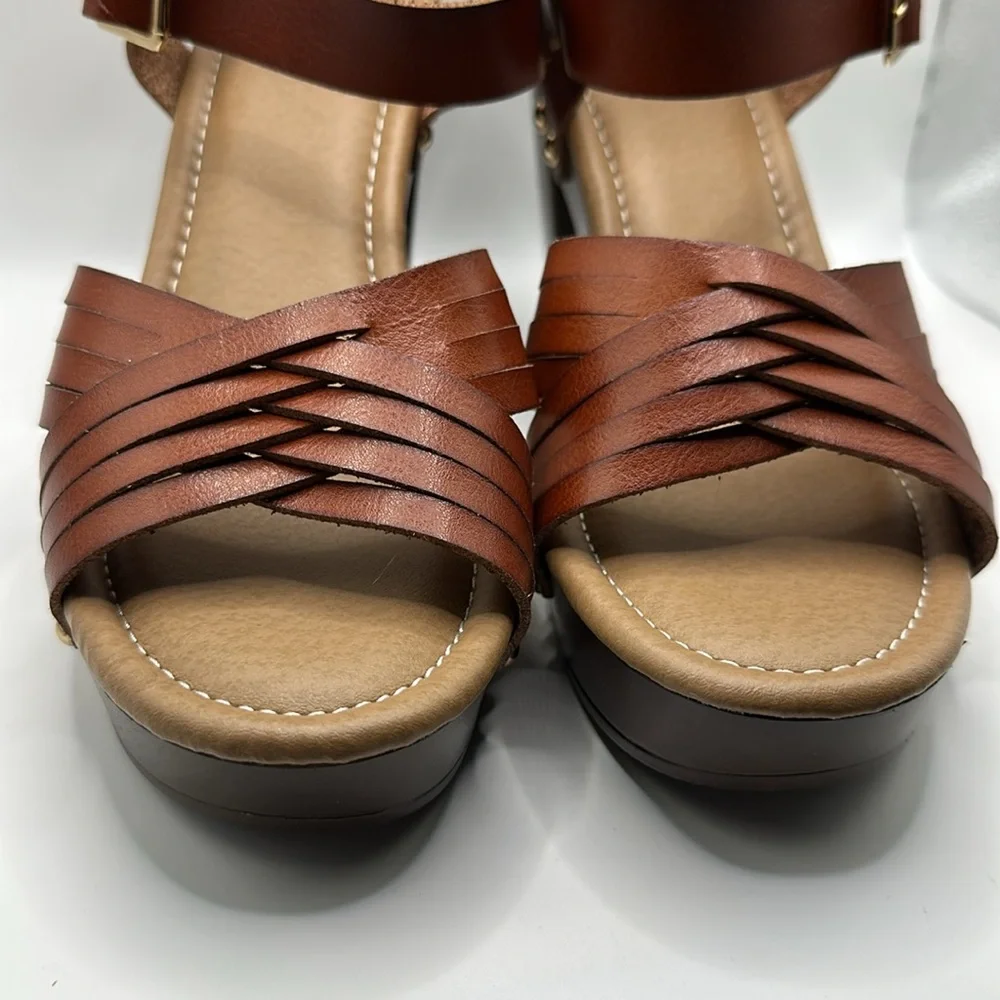 Brown Strappy Women's Sandals size 11